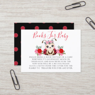Carte De Visite Little Ladybug Red Rose Floral Girl Livres Pour Bé