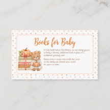 Little Pumpkin Books For Baby Insert Card