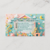 Carte De Visite Little Steps Day Care Small Business QR Code (Dos)
