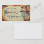 Carte De Visite Little Witch & Cat (Devant / Derrière)