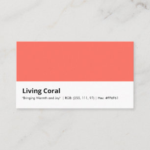 Carte De Visite Living Coral Color Consulting Identité de marque