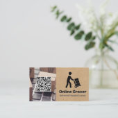 Carte De Visite Livraison alimentaire | Services en ligne (Debout devant)