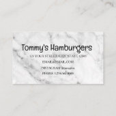 Carte De Visite Livraison de hamburger Remise Offre de vente Affai (Dos)