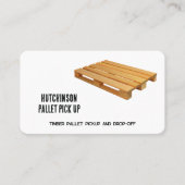 Carte De Visite Livraison de la collecte de palettes (Devant)