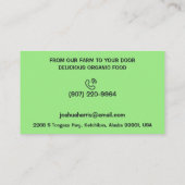 Carte De Visite Livraison de légumes biologiques (Dos)