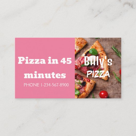 Carte De Visite Livraison de pizza Offre de remise (Devant)