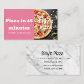 Carte De Visite Livraison de pizza Offre de remise (Devant / Derrière)