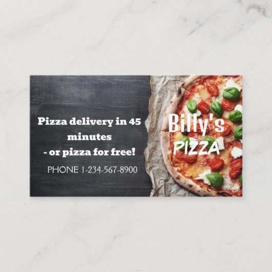 Carte De Visite Livraison de pizza Offre de remise (Devant)