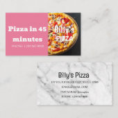 Carte De Visite Livraison de pizza Offre de remise (Devant / Derrière)