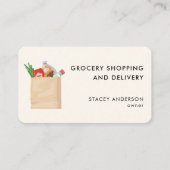Carte De Visite Livraison d'épicerie moderne Errands Aide (Devant)