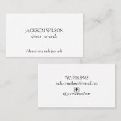 Carte De Visite Livraison des pilotes (Devant / Derrière)