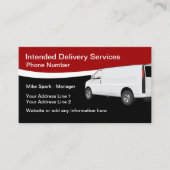 Carte De Visite Livraison locale Camion Van (Devant)