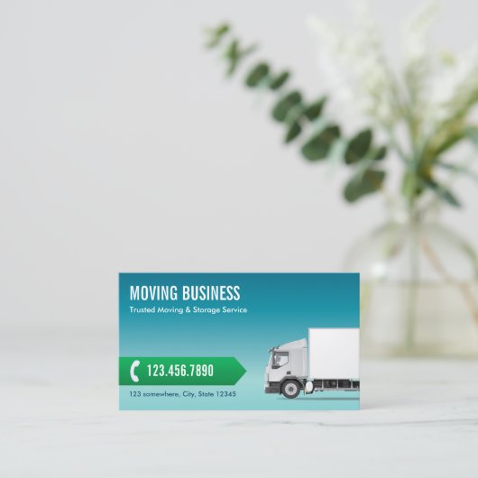 Carte De Visite Livraison professionnelle du camion mobile (Debout devant)