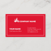 Carte De Visite Livraison Professionnelle Red & White Modern (Dos)