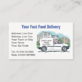 Carte De Visite Livraison rapide avec nom sur la société Van (Devant)