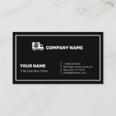 Carte De Visite Livraison rapide Noir et Blanc Professionnel (Dos)