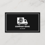 Carte De Visite Livraison rapide Noir et Blanc Professionnel (Devant)