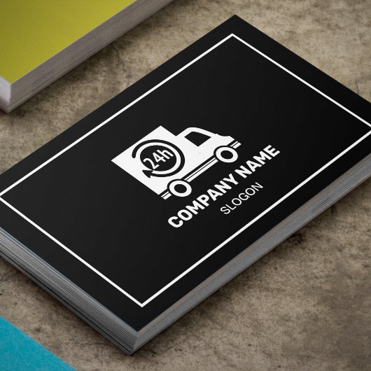 Carte De Visite Livraison rapide Noir et Blanc Professionnel