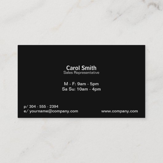 Carte De Visite Livre (Dos)