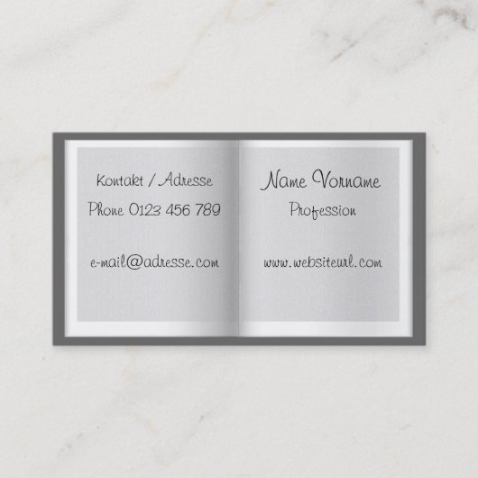 Carte De Visite Livre (Devant)