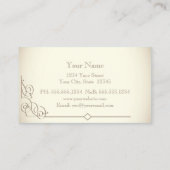 Carte de visite Livre Art déco vintage (Dos)