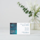 Carte De Visite Livre blanc et bleu océanique (Debout devant)