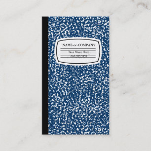 Carte De Visite livre bleu de composition