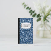 Carte De Visite livre bleu de composition (Debout devant)