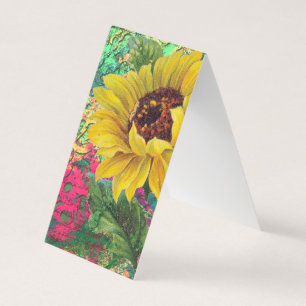 Carte De Visite Livre d'art des tournesols Signet plié