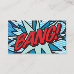 Carte De Visite Livre de bande dessinée rétro BANG Fun