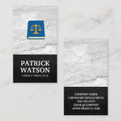 Carte De Visite Livre de droit | Échelles de justice | Ardoise (Devant / Derrière)