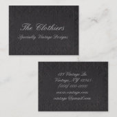 Carte De Visite Livre noir vintage (Devant / Derrière)