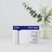 Carte De Visite Livre ouvert - Bleu foncé 000066 (Debout devant)