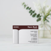 Carte De Visite Livre ouvert - Dark Brown 330000 (Debout devant)
