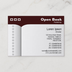 Carte De Visite Livre ouvert - Dark Brown 330000