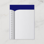 Carte De Visite Livre ouvert (vertical) - Bleu foncé 000066 (Dos)