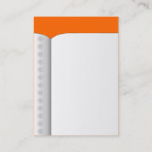 Carte De Visite Livre ouvert (vertical) - Orange FF6600 (Dos)