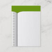 Carte De Visite Livre ouvert (vertical) - Vert (Dos)