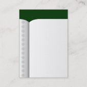 Carte De Visite Livre ouvert (vertical) - Vert foncé 003300 (Dos)