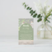 Carte De Visite Livre photo de Modern Greenery pour Baby shower Ga (Debout devant)