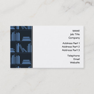 Carte De Visite Livres bleu-foncé sur l'étagère