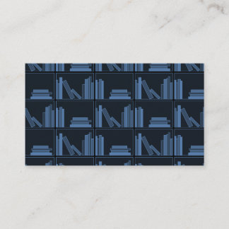 Carte De Visite Livres bleu-foncé sur l'étagère