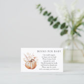 Carte De Visite Livres Citrouilles rose pour bébé avec boîtier (Debout devant)