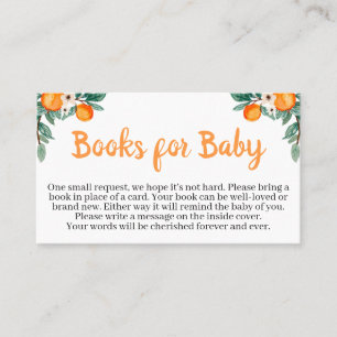 Carte De Visite Livres de Baby shower Little Cutie pour bébé