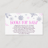 Carte De Visite Livres De Baby shower Pink Snowflake Pour Baby Car (Devant)