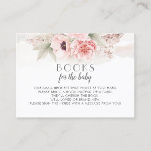 Carte De Visite Livres Fleurs Roses Pour La Demande Bébé
