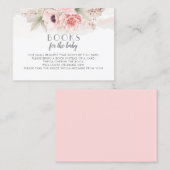 Carte De Visite Livres Fleurs Roses Pour La Demande Bébé (Devant / Derrière)