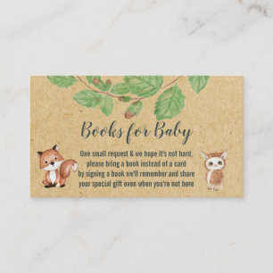 Carte De Visite Livres Pour Enfants/Déchets Raffles Animaux Bois