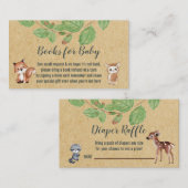 Carte De Visite Livres Pour Enfants/Déchets Raffles Animaux Bois (Devant / Derrière)