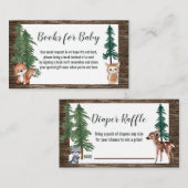 Carte De Visite Livres Pour Enfants/Déchets Raffles Animaux Bois (Devant / Derrière)